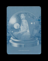 2023 EVAN MOBLEY CROWN ROYALE #29 CAVALIERS 1/1 SNO GLOBE CYAN PLATE *R7032