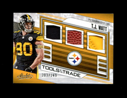 2023 T.J. WATT ABSOLUTE STEELERS TOOLS OF THE TRADE PATCHES 203/249 *R7033