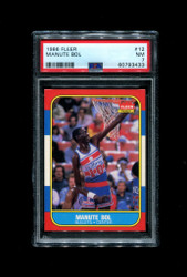 1986 MANUTE BOL FLEER #12 BULLETS ROOKIE PSA 7