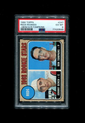 1968 JOHNNY BENCH RON TOMPKINS TOPPS #247 REDS ROOKIES PSA 6