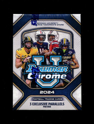 2024 BOWMAN CHROME UNIVERSITY FOOTBALL BLASTER BOX