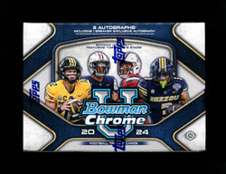 2024 BOWMAN CHROME UNIVERSITY FOOTBALL BREAKERS DELIGHT BOX