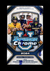 2024 BOWMAN CHROME UNIVERSITY FOOTBALL HOBBY BOX