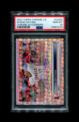 2022 SHOHEI OHTANI TOPPS CHROME LOGOFRACTOR AUTO ANGELS PSA 10