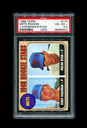 1968 NOLAN RYAN TOPPS #177 ROOKIE STARS METS PSA 4.5