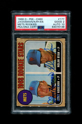 1968 NOLAN RYAN JERRY KOOSMAN O-PEE-CHEE ROOKIE DUAL AUTO PSA/DNA 2/10