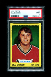 1973 BILL BARBER TOPPS #81 ROOKIE FLYERS PSA 9