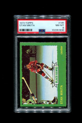 1973 STAN MIKITA TOPPS #145 BLACK HAWKS PSA 8