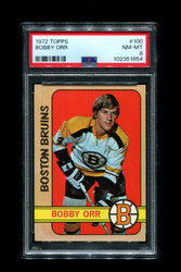 1972 BOBBY ORR TOPPS #100 BOSTON BRUINS PSA 8