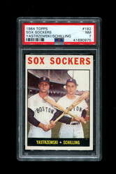 1964 YASTRZEMSKI/SCHILLING TOPPS #187 SOX SOCKERS PSA 7