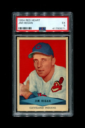 1954 JIM HEGAN RED HEART INDIANS PSA 5