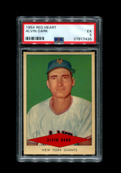 1954 ALVIN DARK RED HEART GIANTS PSA 5