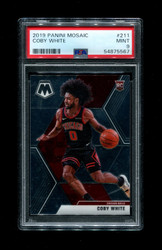 2019 COBY WHITE PANINI MOSAIC #211 BULLS PSA 9