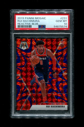 2019 RUI HACHIMURA PANINI MOSAIC #231 REACTIVE BLUE PSA 10