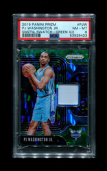 2019 PJ WASHINGTON JR. PANINI PRIZM SENSATIONAL SWATCH-GREEN ICE /56 PSA 8