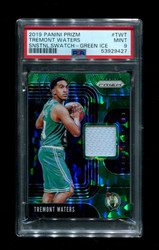 2019 TREMONT WATERS PANINI PRIZM SENSATIONAL SWATCH-GREEN ICE /56 PSA 9