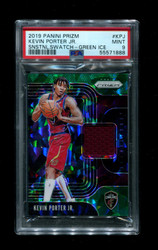 2019 KEVIN PORTER JR. PANINI PRIZM SENSATIONAL SWATCH-GREEN ICE /56 PSA 9