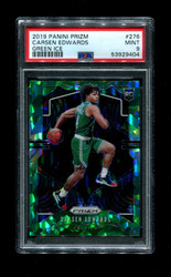 2019 CARSEN EDWARDS PANINI PRIZM #276 GREEN ICE CELTICS PSA 9