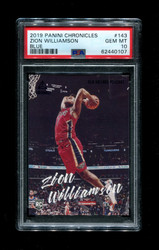 2019 ZION WILLIAMSON CHRONICLES #143 BLUE /99 PSA 10