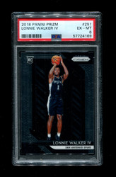 2018 LONNIE WALKER IV PRIZM #251 SPURS PSA 6