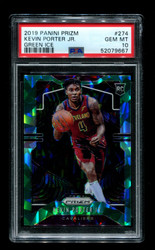 2019 KEVIN PORTER JR. PRIZM #274 GREEN ICE PSA 10 