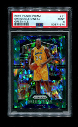 2019 SHAQUILLE O'NEAL PRIZM #11 GREEN ICE PSA 9