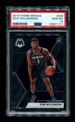 2019 ZION WILLIAMSON MOSAIC #209 ROOKIE PSA 10