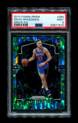 2019 IGNAS BRAZDEIKIS PRIZM #284 GREEN ICE PSA 9