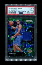 2019 RJ BARRETT PRIZM SENSATIONAL SWATCH-GREEN ICE /56 PSA 9