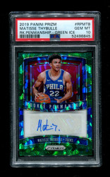 2019 MATISSE THYBULLE PRIZM ROOKIE PENMANSHIP /16 AUTO PSA 10