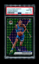 2019 DARIUS BAZLEY MOSAIC #227 GREEN PSA 10 