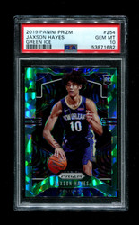 2019 JAXSON HAYES PRIZM #254 GREEN ICE ROOKIE PSA 10 