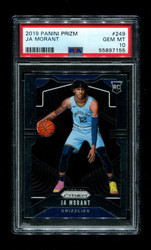 2019 JA MORANT PRIZM #249 ROOKIE PSA 10 