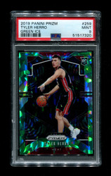 2019 TYLER HERRO PRIZM #259 GREEN ICE ROOKIE PSA 9