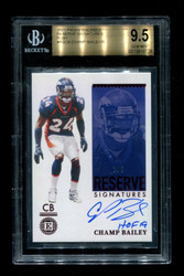 2021 CHAMP BAILEY PANINI ENCASED RESERVE SIGNATURES RUBY /5 BGS 9.5