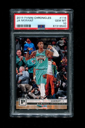 2019 JA MORANT CHRONICLES #116 ROOKIE GRIZZLIES PSA 10