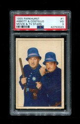 1955 ABBOTT & COSTELLO PARKHURST #1 MOVIE & TV STARS PSA 3