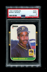 1987 BARRY BONDS DONRUSS #361 PIRATES PSA 9