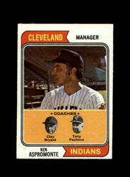 1974 KEN ASPROMONTE TOPPS #521 INDIANS *R0832