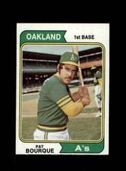 1974 PAT BOURQUE TOPPS #141 ATHLETICS *R3826