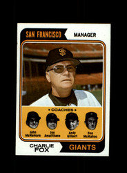 1974 CHARLIE FOX TOPPS #78 GIANTS *R3946