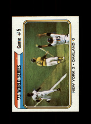 1974 WORLD SERIES TOPPS #476 GAME #5 *R6258