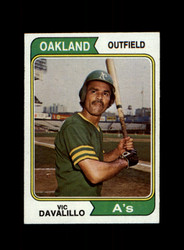 1974 VIC DAVALILLO TOPPS #444 ATHLETICS *R6662