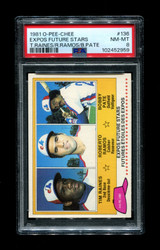 1981 EXPOS FUTURE STARS O-PEE-CHEE #136 RAINES PSA 8