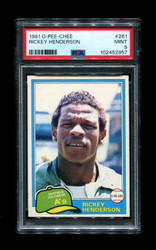 1981 RICKEY HENDERSON O-PEE-CHEE #261 ATHLETICS PSA 9