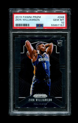 2019 ZION WILLIAMSON PANINI PRIZM #248 ROOKIE PSA 10 