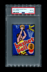 1977 TOPPS BASKETBALL WAX PACK PSA 8