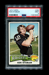 1975 KEN STABLER TOPPS #380 RAIDERS PSA 9