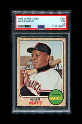 1968 WILLIE MAYS O-PEE-CHEE #50 GIANTS PSA 3