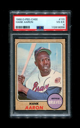 1968 HANK AARON O-PEE-CHEE #110 BRAVES PSA 4